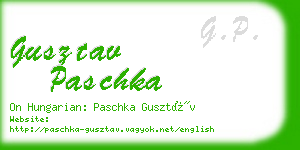 gusztav paschka business card